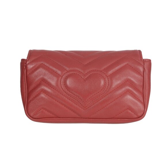 ♥️ Gucci GG Marmont V Small Red Crossbody Bag ♥️ - Picture 4 of 16